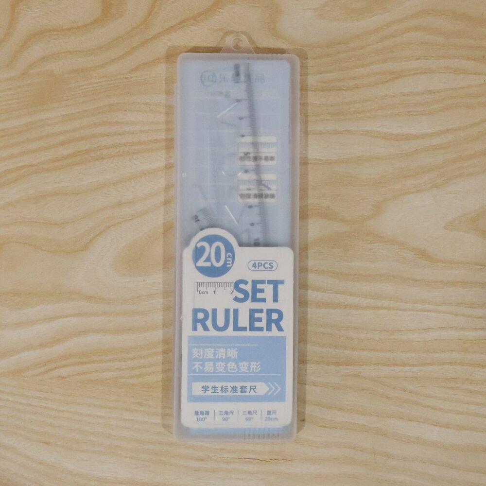 Student Geometry Ruler Set – Accurate 20cm Drawing Tools