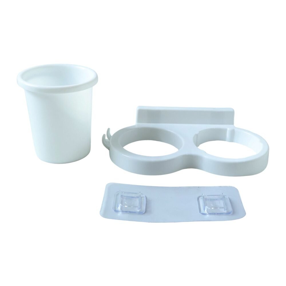 Wall Mounted Toothbrush Holder Set – Space-Saving Bathroom Organizer