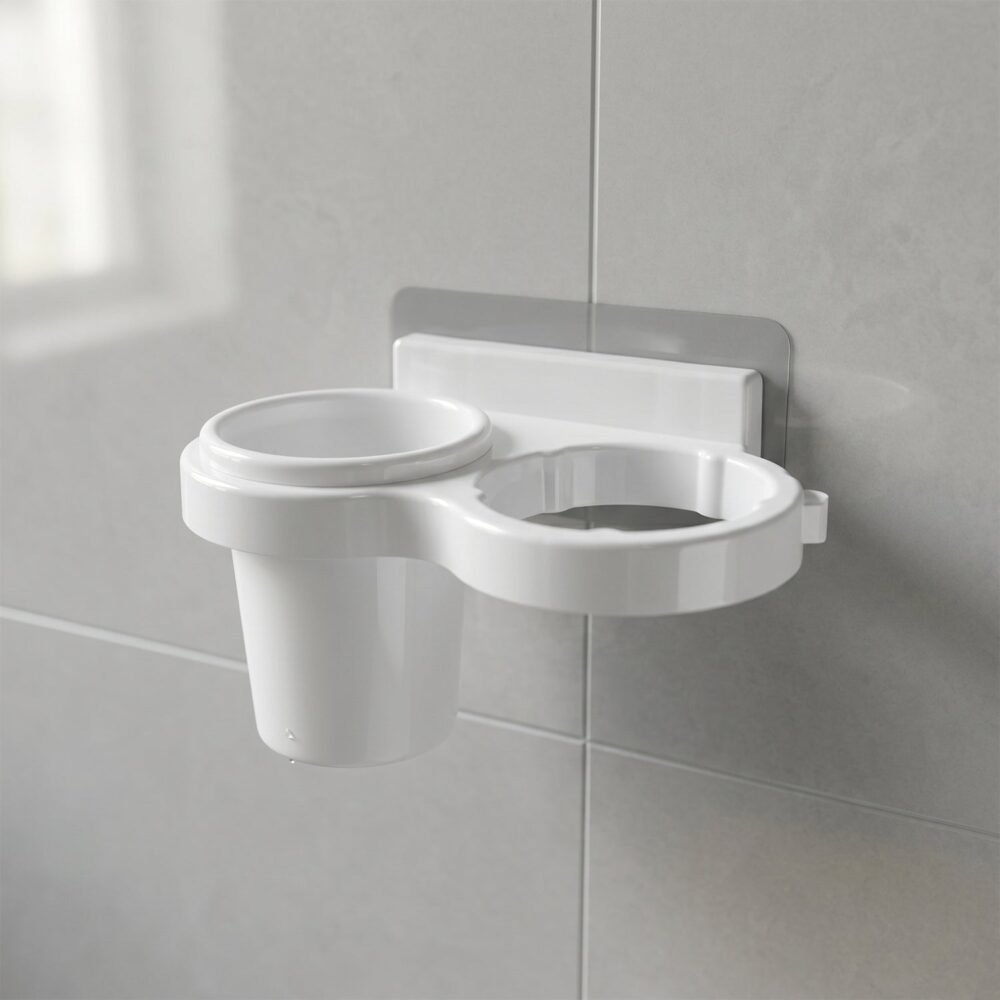Wall Mounted Toothbrush Holder Set – Space-Saving Bathroom Organizer