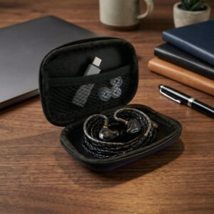 PortableEarbudsCase02.jpg Portable Earphone Case – Compact Travel Organizer for Gadgets