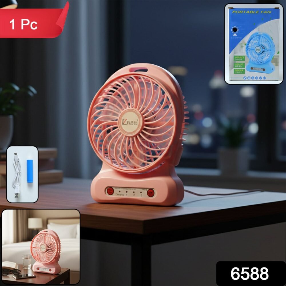 PortableFan-WSKU-01.jpg Portable USB Rechargeable Desk Fan – Compact Cooling with Speed Control