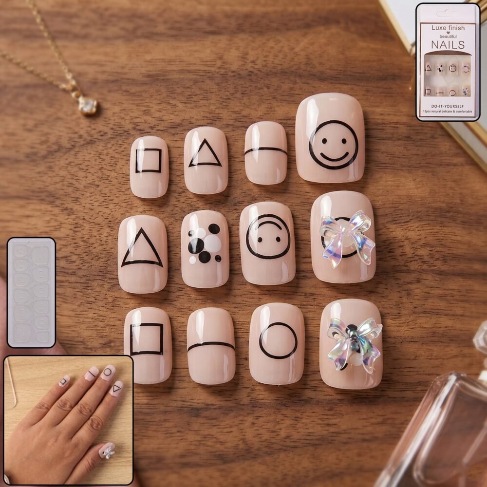Press-On Nails – Reusable False Nail Set with Strong Glue for Equally Glam Looks