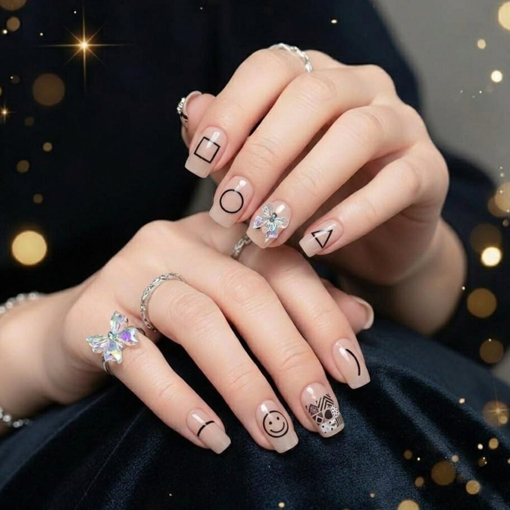 Press-On Nails – Reusable False Nail Set with Strong Glue for Equally Glam Looks