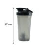 500 ml Plastic Gym Shaker Bottle – Leakproof with Mixing Ball
