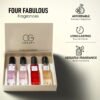 Pure Elegance Eau De Parfum Gift Set – 4x20ml Unisex Fragrances