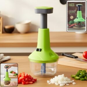 Push-Down Vegetable Chopper – 750 ml High Capacity Manual Cutter