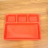 REdServing-live.jpg Multipurpose Compartment Serving Tray – 32×25 Cm Durable Sectioned Plate
