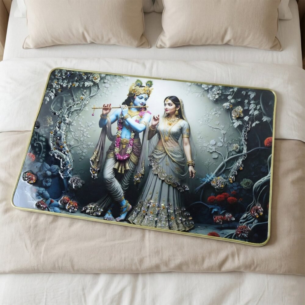 Radha Krishna Wall Frame – Elegant Spiritual Home Decor