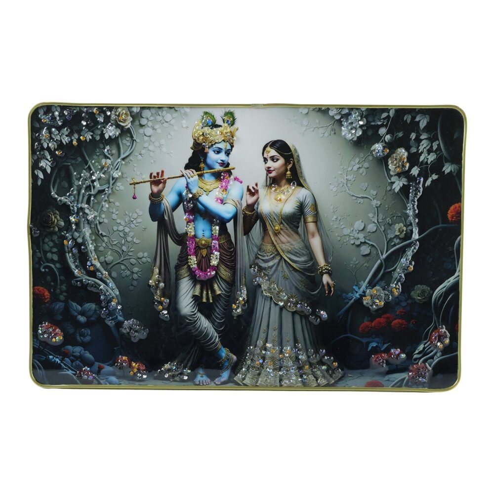 Radha Krishna Wall Frame – Elegant Spiritual Home Decor