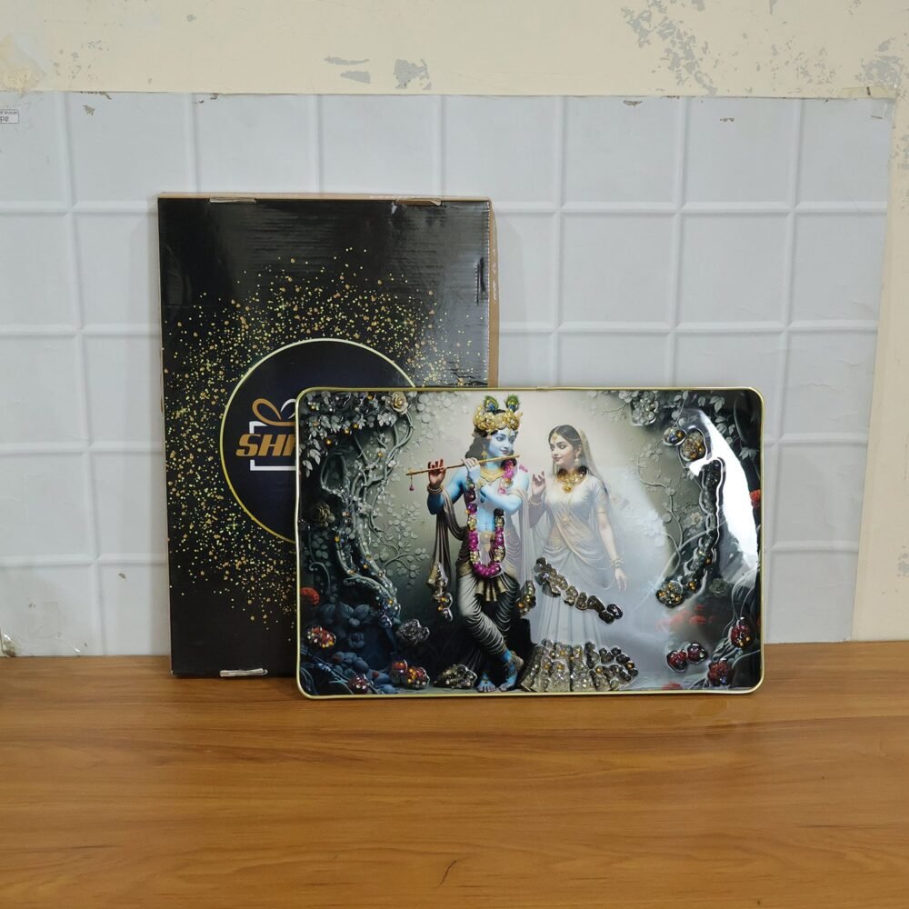 Radha Krishna Wall Frame – Elegant Spiritual Home Decor