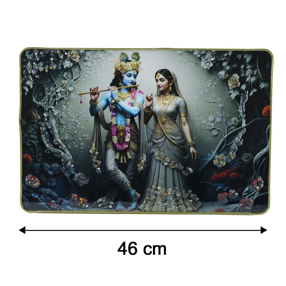 Radha Krishna Wall Frame – Elegant Spiritual Home Decor