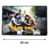 Radha Krishna Village Scene Wall Frame – Peaceful & Elegant Decor