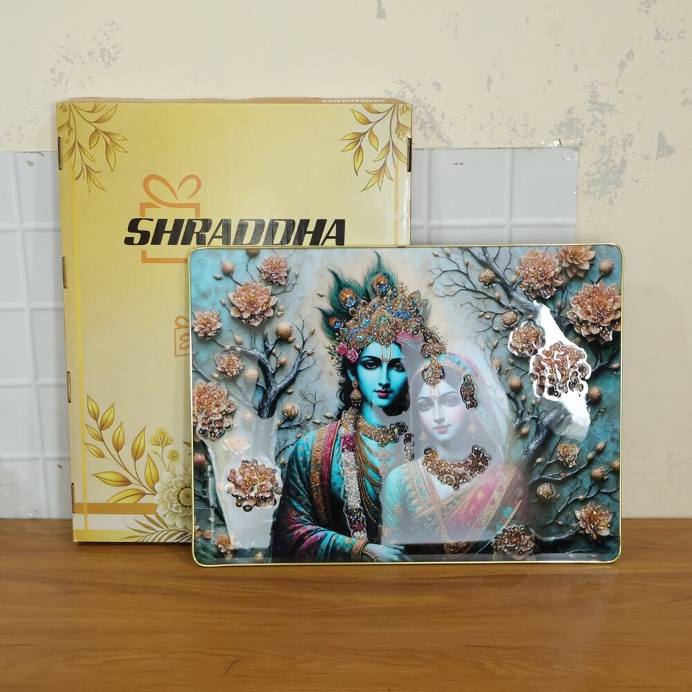 Radha Krishna Wall Frame – Divine Spiritual Decor for Home
