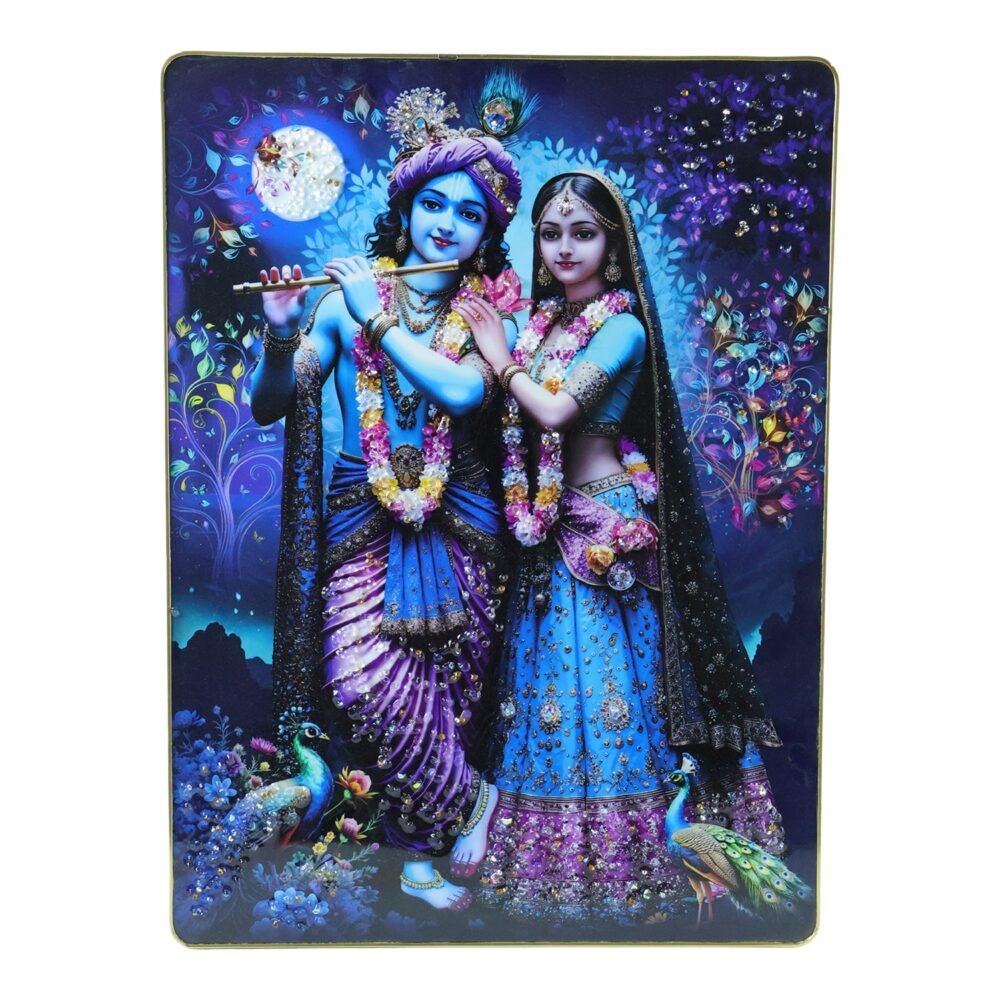RadhaKrishnawallPainting03-04.jpg Radha Krishna Wall Frame – Divine Moonlight Artistic Decor