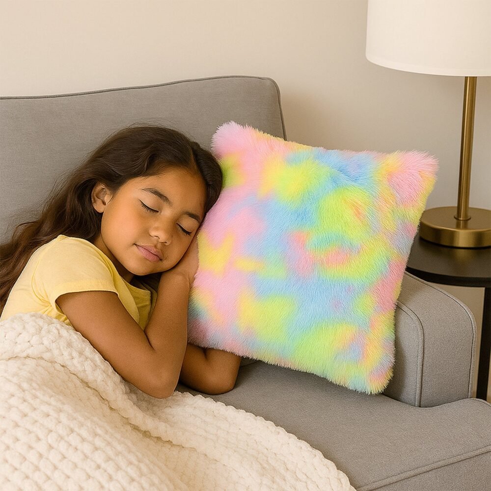 Rainbow Cushion Pillow – Soft Plush Decorative Throw Pillow