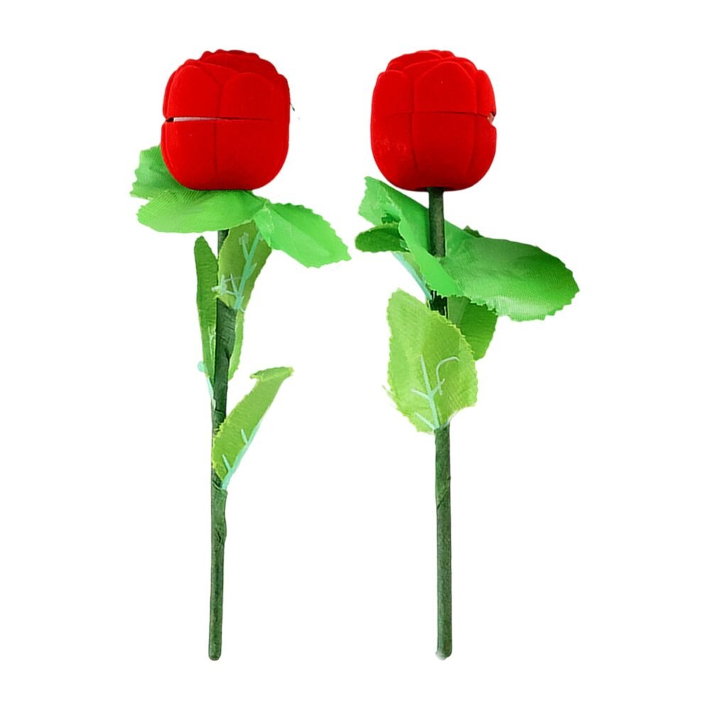 Red-Rose-Ring-Box-05.jpg Artificial Rose Ring Box Set – 2 Piece Flower-Shaped Gift