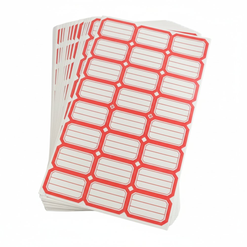 RedSticker-04.png Self-Adhesive Label Stickers – 50 Red & White Sheets for Easy Organization