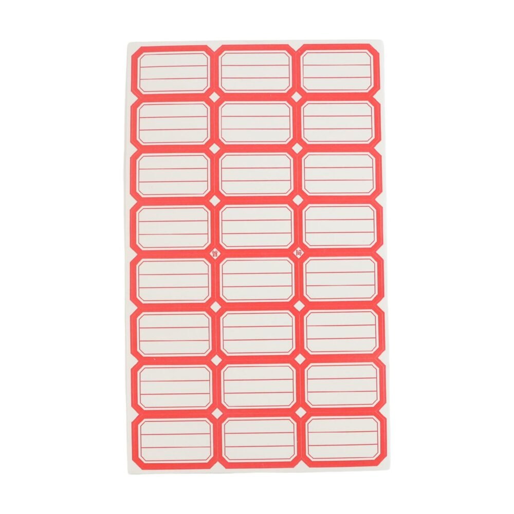 RedlineSticker-04.jpg Self-Adhesive Label Stickers – Durable Rectangular Sheet