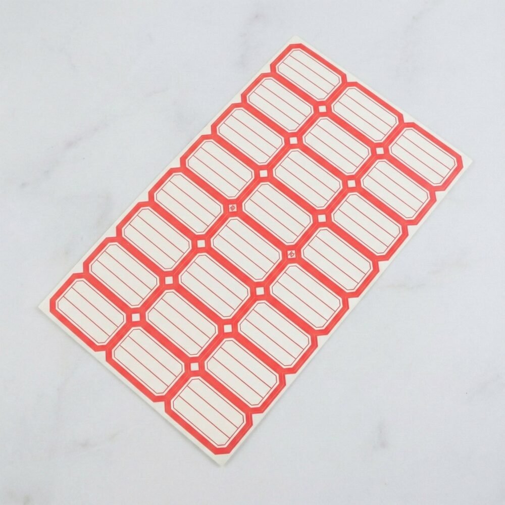 RedlineSticker-05.jpg Self-Adhesive Label Stickers – Durable Rectangular Sheet