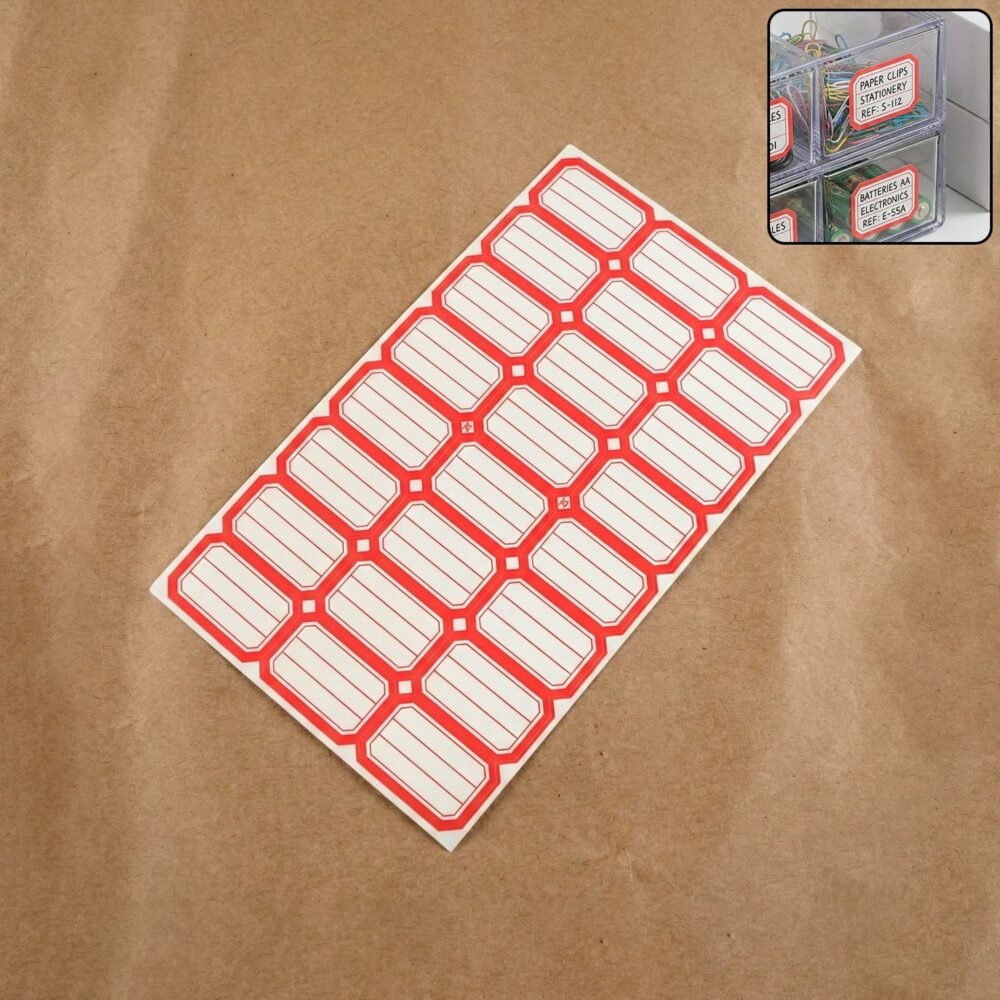 RedlineSticker-WOSKU-01.jpg Self-Adhesive Label Stickers – Durable Rectangular Sheet