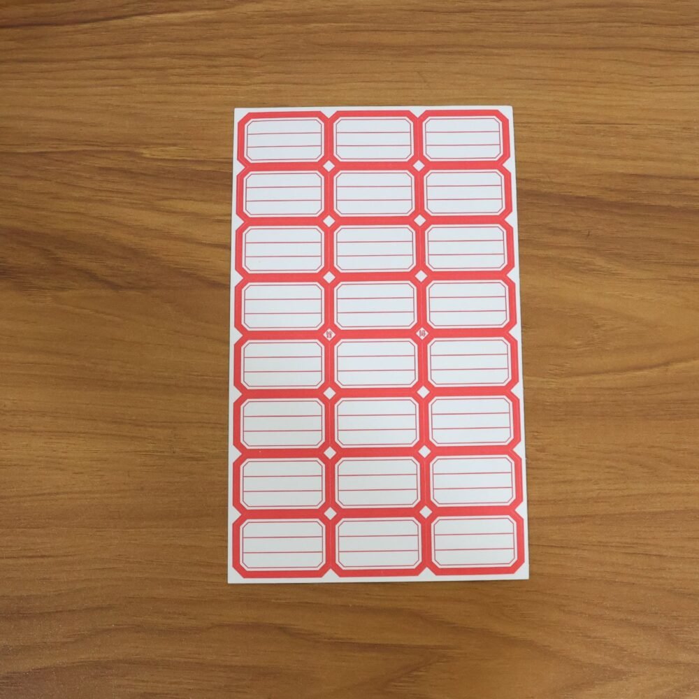 RedlineSticker-live.jpg Self-Adhesive Label Stickers – Durable Rectangular Sheet