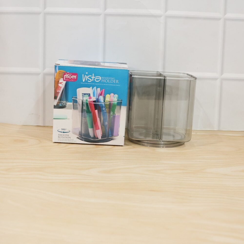 Desk Organizer – 360° Rotating Acrylic Pen Stand for Workspace