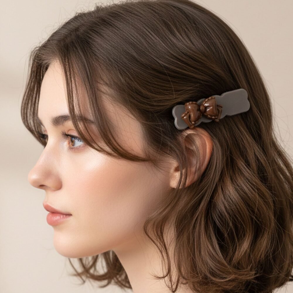 RibbonHairClip02-03.jpg Elegant Bow Hair Clips Set – Stylish 4-Piece Snap Clips Combo