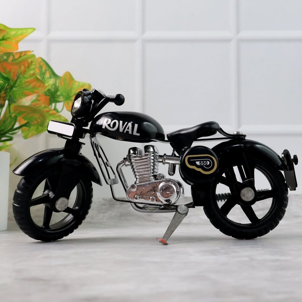 Metal Bullet Bike Toy with Side Stand – Realistic Miniature Model