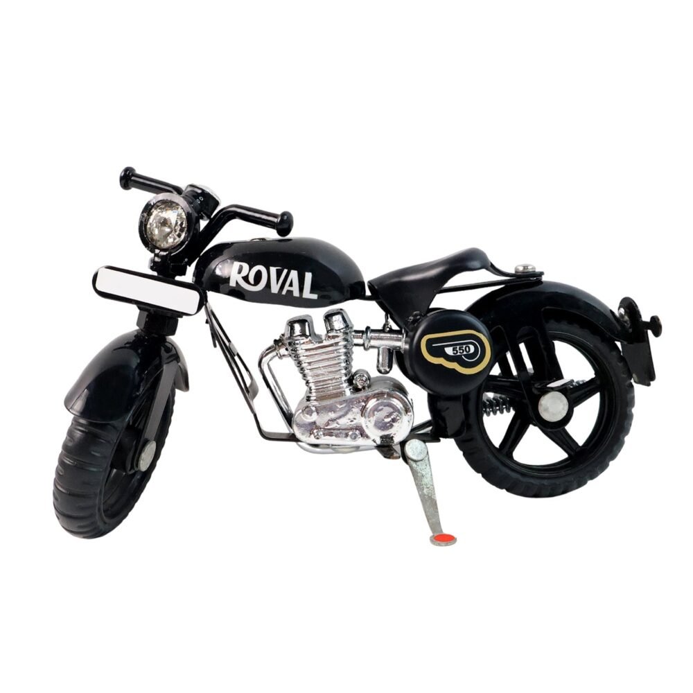 Metal Bullet Bike Toy with Side Stand – Realistic Miniature Model