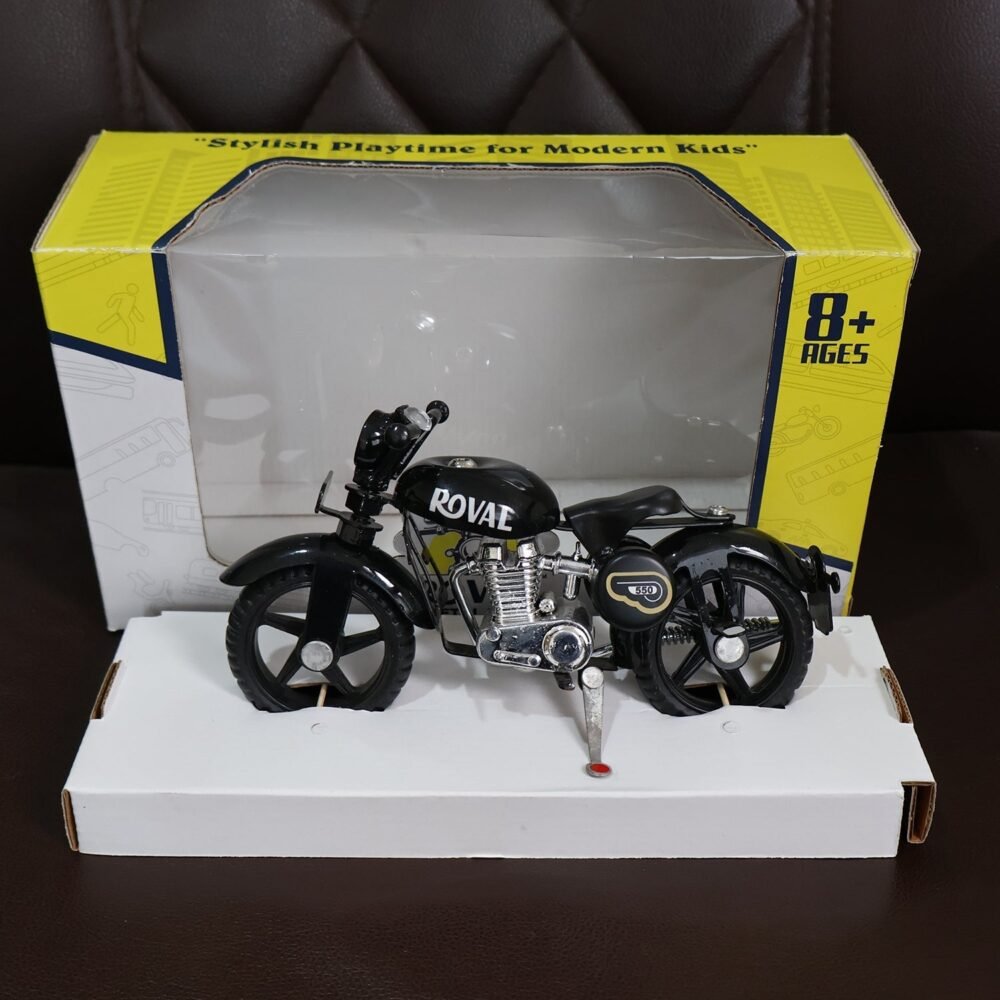 Metal Bullet Bike Toy with Side Stand – Realistic Miniature Model