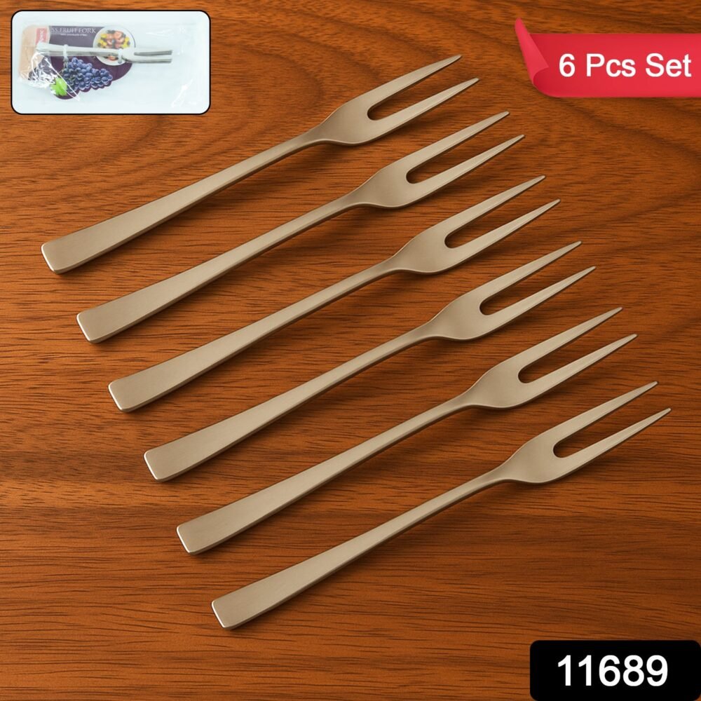 Stainless Steel Fruit Fork Set – Durable & Elegant 6 Pieces