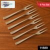 Stainless Steel Fruit Fork Set – Durable & Elegant 6 Pieces