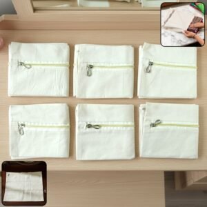SaariCoverSet6-WOSKU-01.jpg Saree Storage Bags with Zip Closure – Pack of 6, Multipurpose Protection