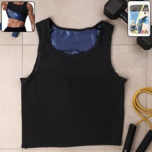 Men’s Sweat Shaper Tank Top – Slim Fit Neoprene Vest for Posture & Sweat Boost