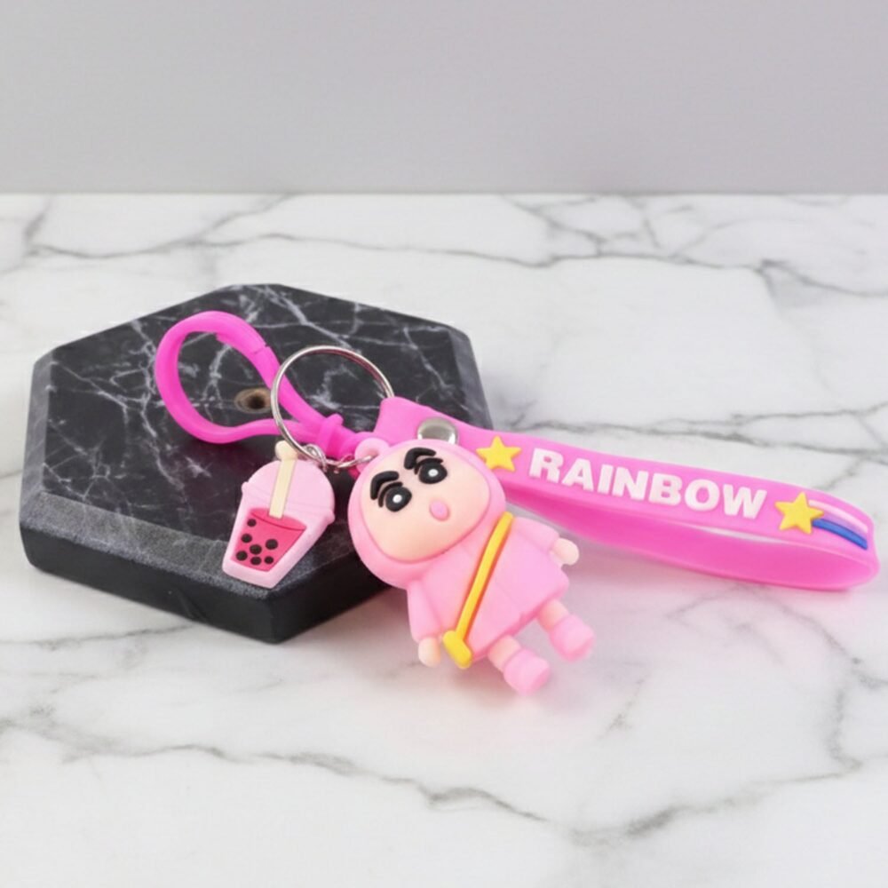 Cartoon Character Keychain – Cute Rainbow Strap Bag Charm