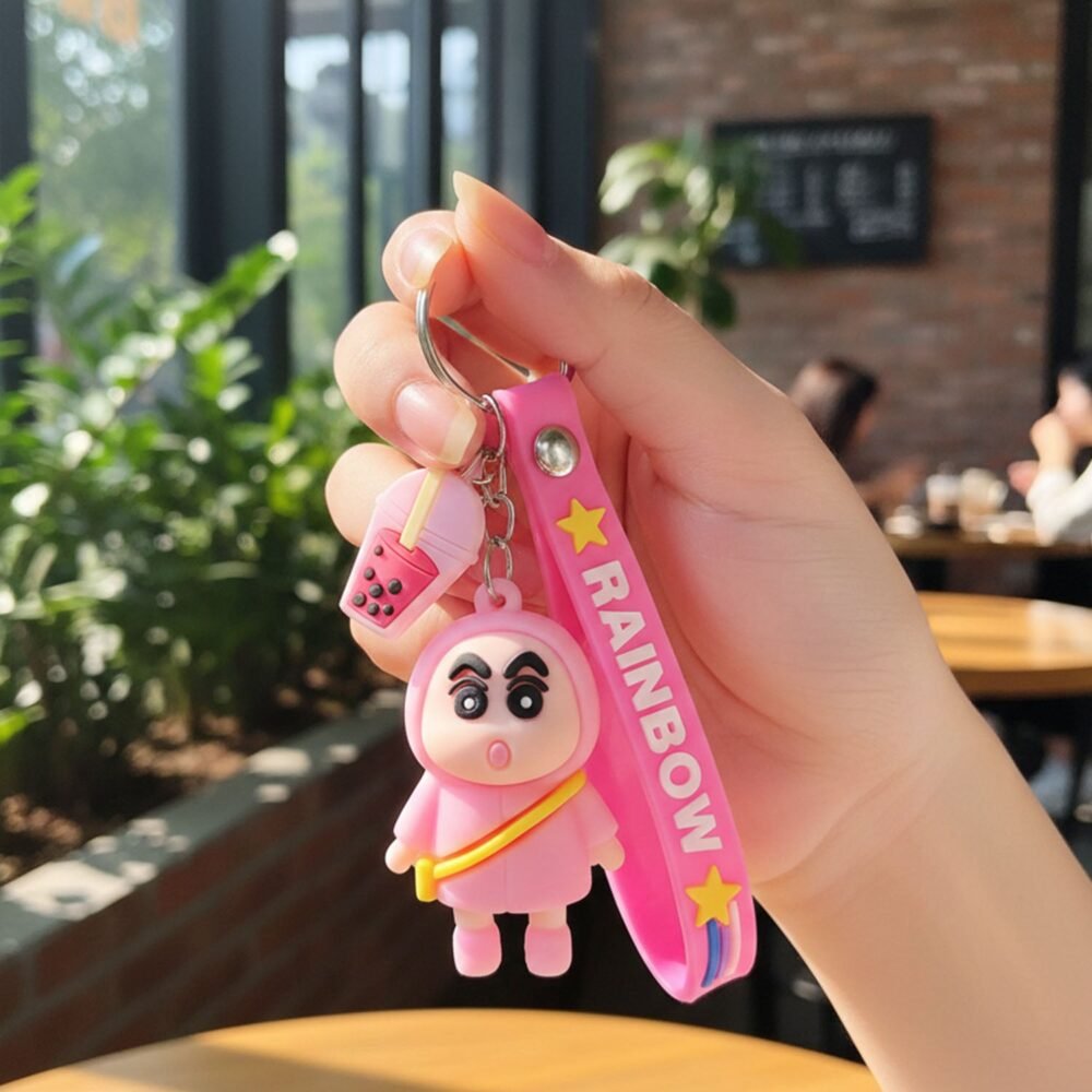 Cartoon Character Keychain – Cute Rainbow Strap Bag Charm