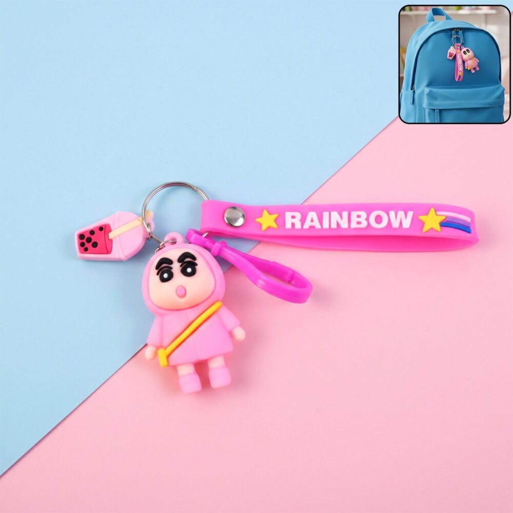 Cartoon Character Keychain – Cute Rainbow Strap Bag Charm