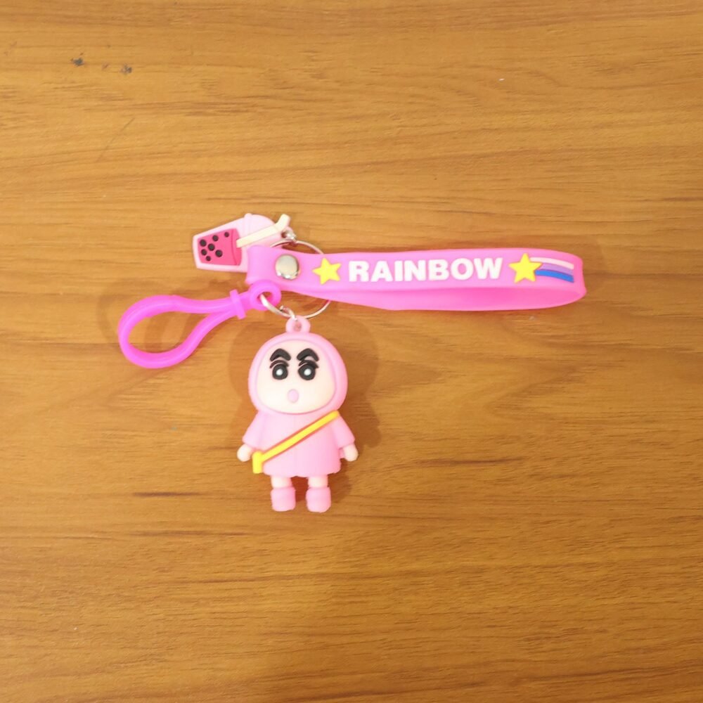 Cartoon Character Keychain – Cute Rainbow Strap Bag Charm