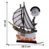 Ship Shape Clock Lamp – Nautical Decorative Table Lamp with Warm LED
