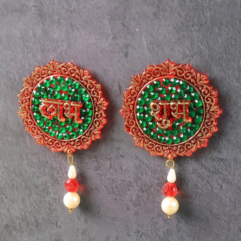Shubh Labh Decorative Door Hanging – Beaded Festival Wall Décor Set