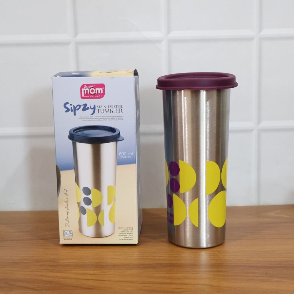 SipzyTumbler-live.jpg Stainless Steel Travel Tumbler 600 ML – Spill-Proof & Ergonomic