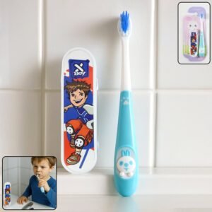 Kids Toothbrush with Cartoon Sketchboard Toy – Soft Bristles & Fun Design