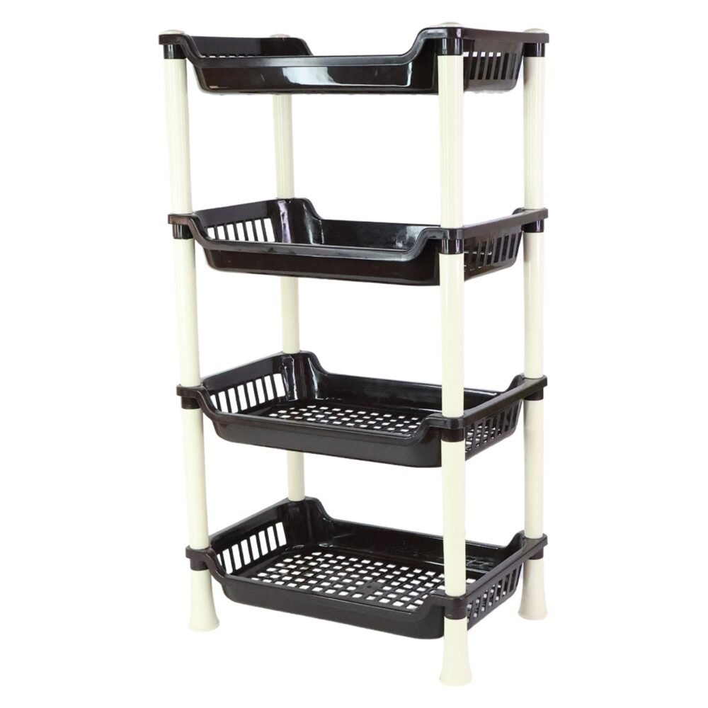 Plastic Storage Rack – 4-Layer Multi-Purpose Organizer