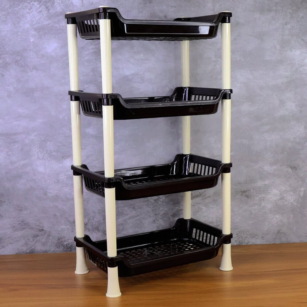 Plastic Storage Rack – 4-Layer Multi-Purpose Organizer