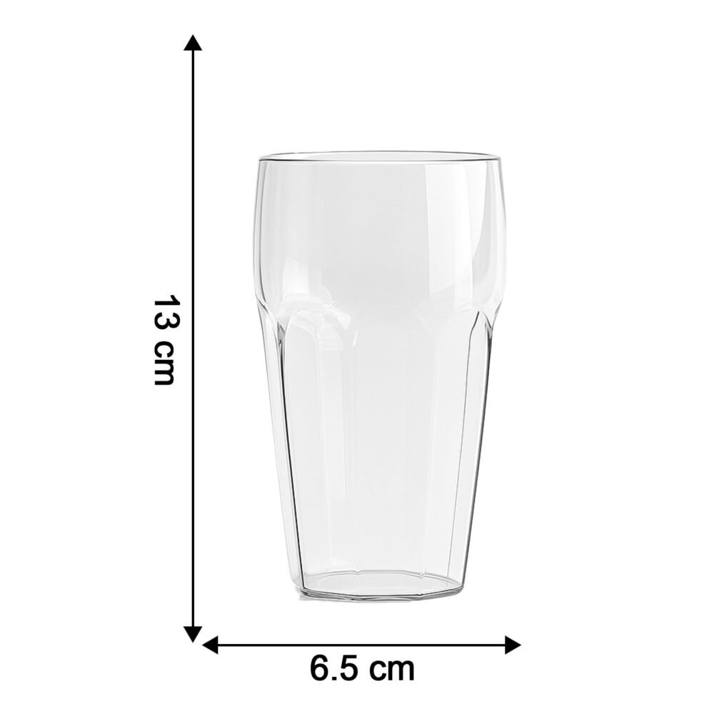 Transparent Smoothie Glass Set – 6 Durable 300ml Tumblers