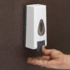 Wall Mounted Soap Dispenser – Refillable Push Button for Bathroom