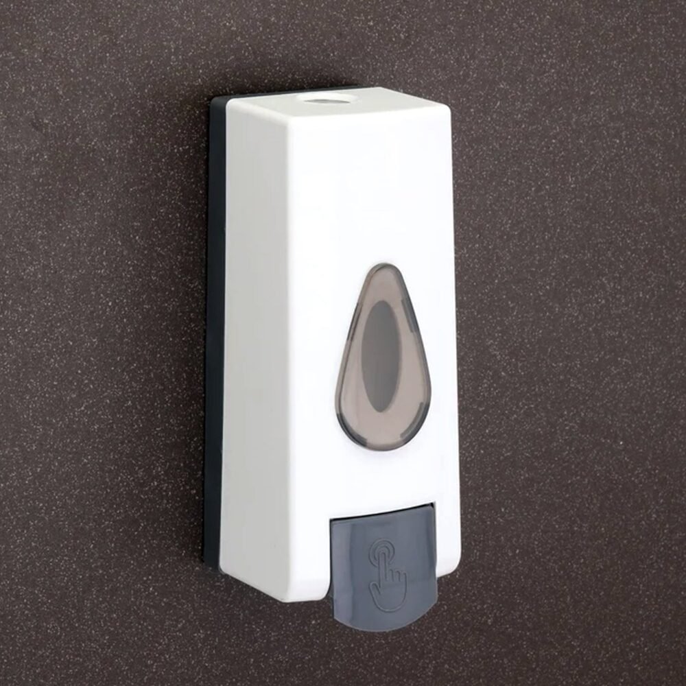Wall Mounted Soap Dispenser – Refillable Push Button for Bathroom