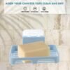 Plastic Soap Dish with Drain Slots – Self-Adhesive Wall Mount
