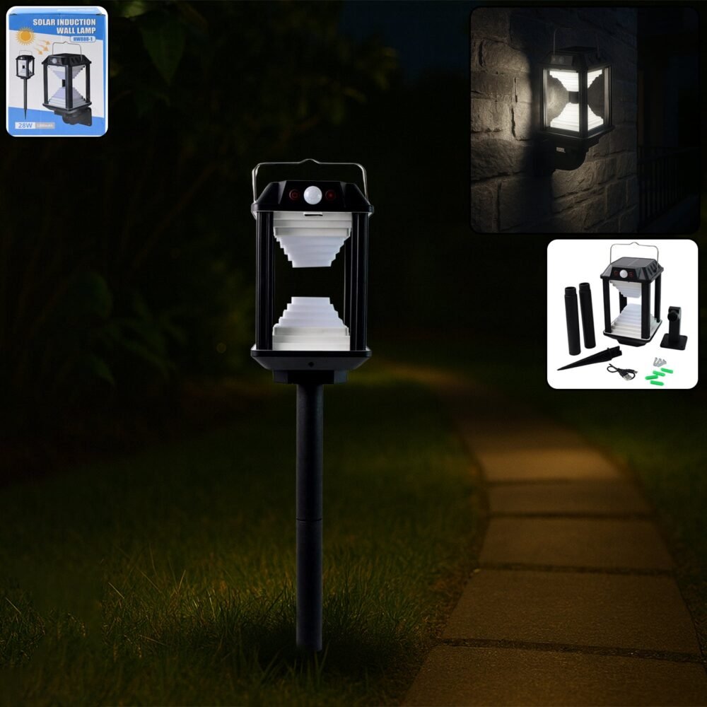 Solar Induction LED Wall Lamp – Motion Sensor Outdoor Light