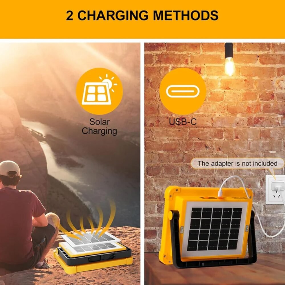 High Power Solar LED Flood Light – Rechargeable Outdoor Security